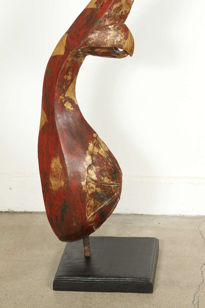 Tolle Skulptur aus thailändischem Holz:: vergoldetes Chofa (Teakholz)