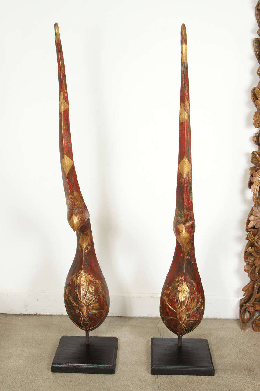 great sculpture of thai wooden gilted chofa at 1stdibs
