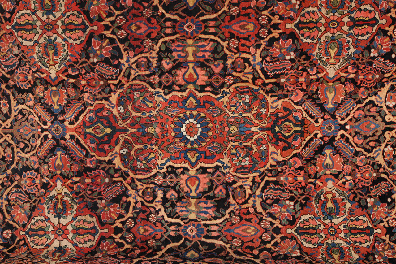 Antique 1900s Persian Bakhtiari Rug, Safavid Dynasty Design, 11' x 14'