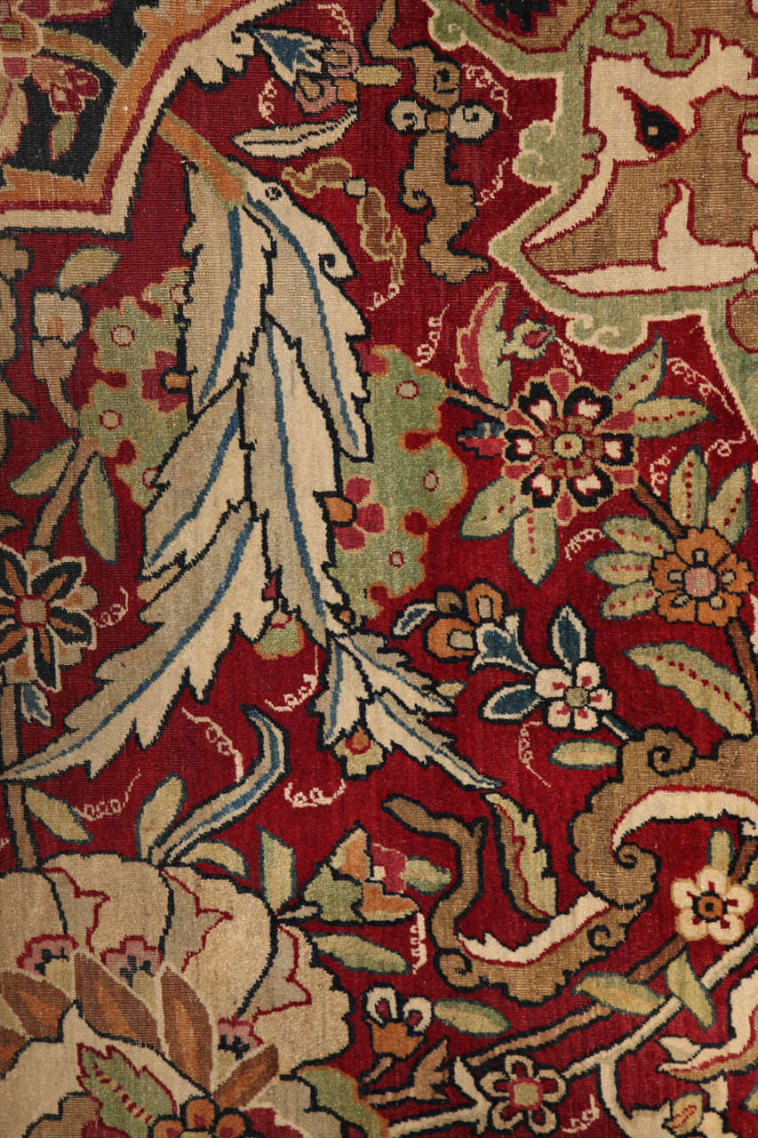 Antique 1890s Persian Kermanshah Rug, Wool, 9' x 12' For Sale 1