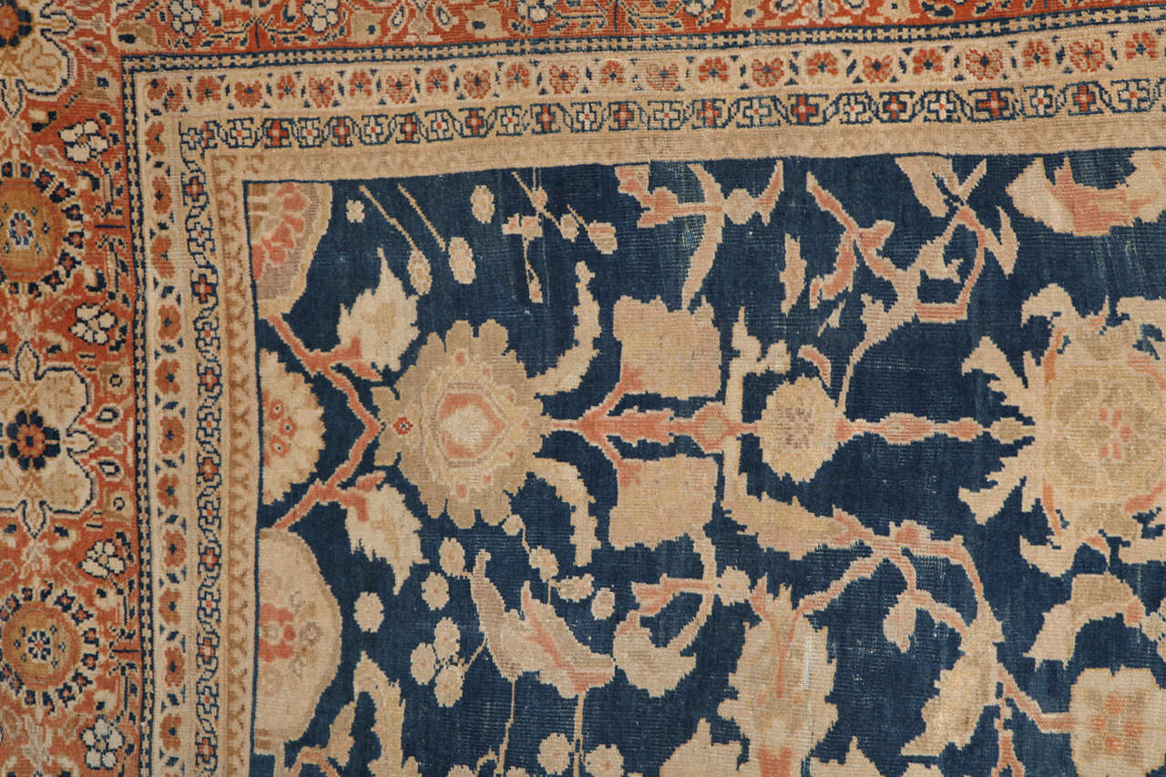 Antique 1880s Persian Sultanabad Rug, 11' x 14' In Good Condition For Sale In New York, NY
