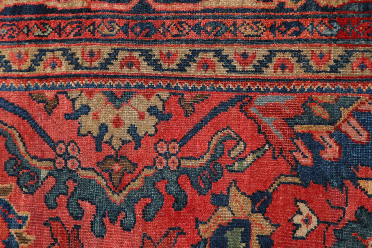 20th Century Antique 1910s Persian Lilihan Rug, Afshan Design, 9' x 12' For Sale