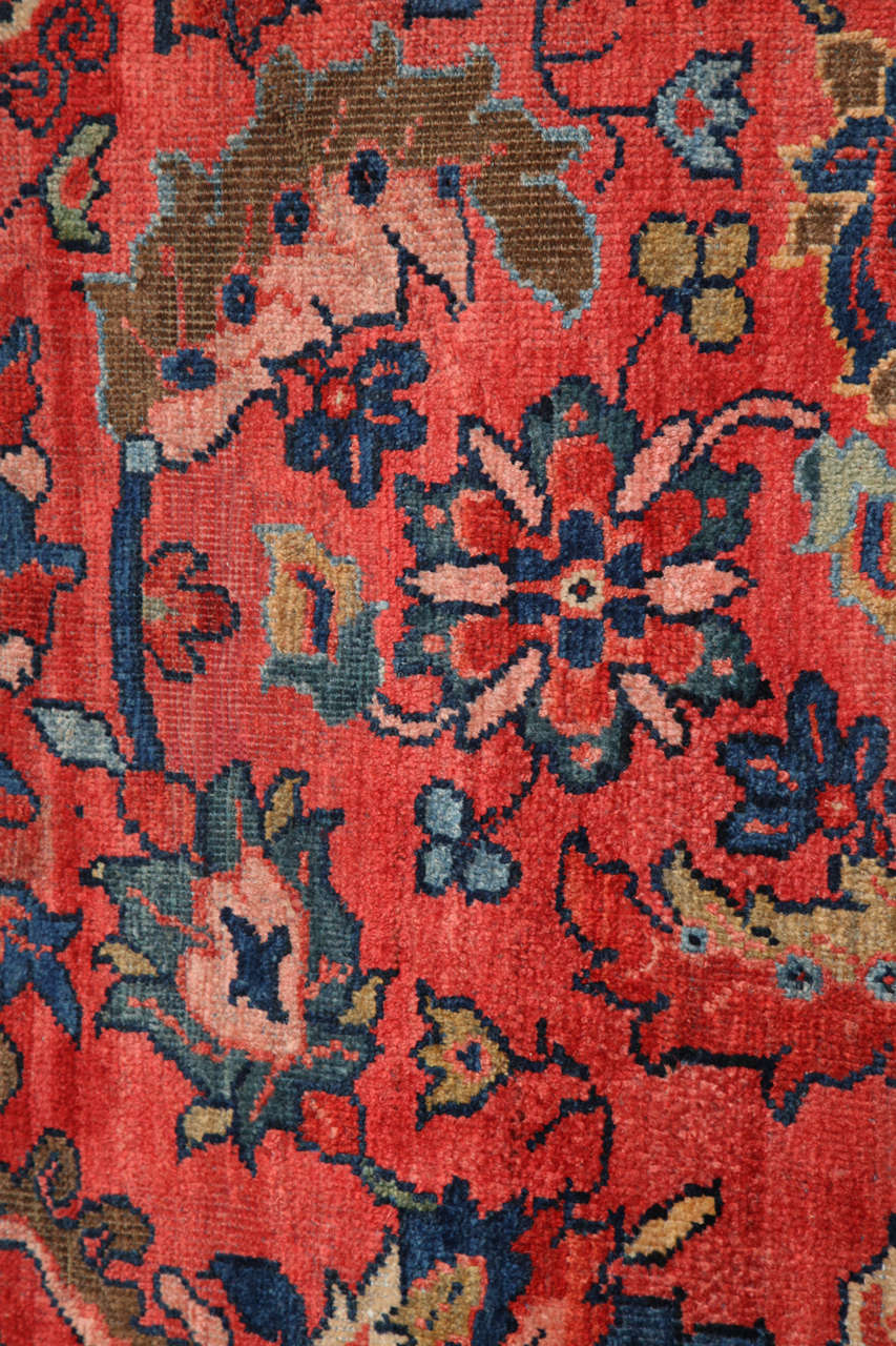 Wool Antique 1910s Persian Lilihan Rug, Afshan Design, 9' x 12' For Sale