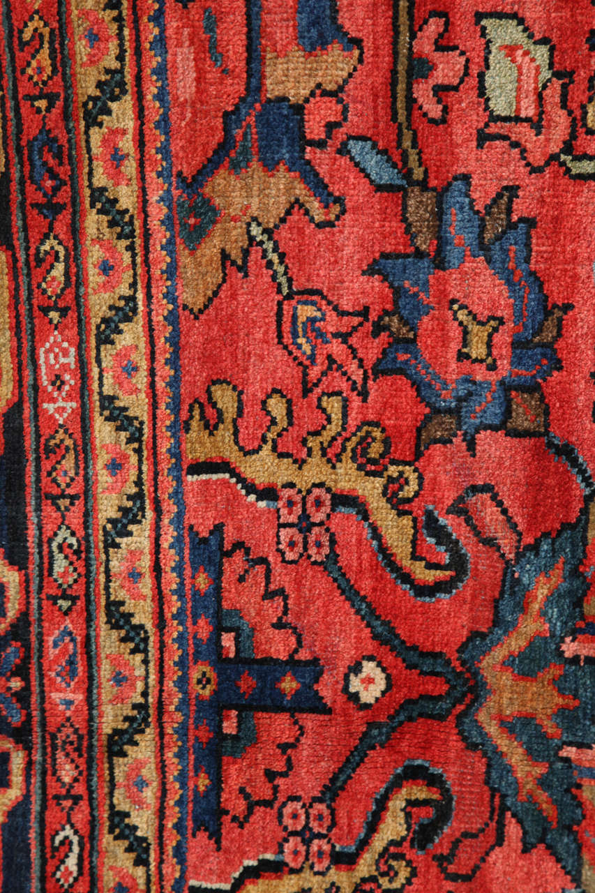 Antique Persian Lilihan Rug, Afshan Design, Circa 1910, Wool, 9' x 12' For Sale 3