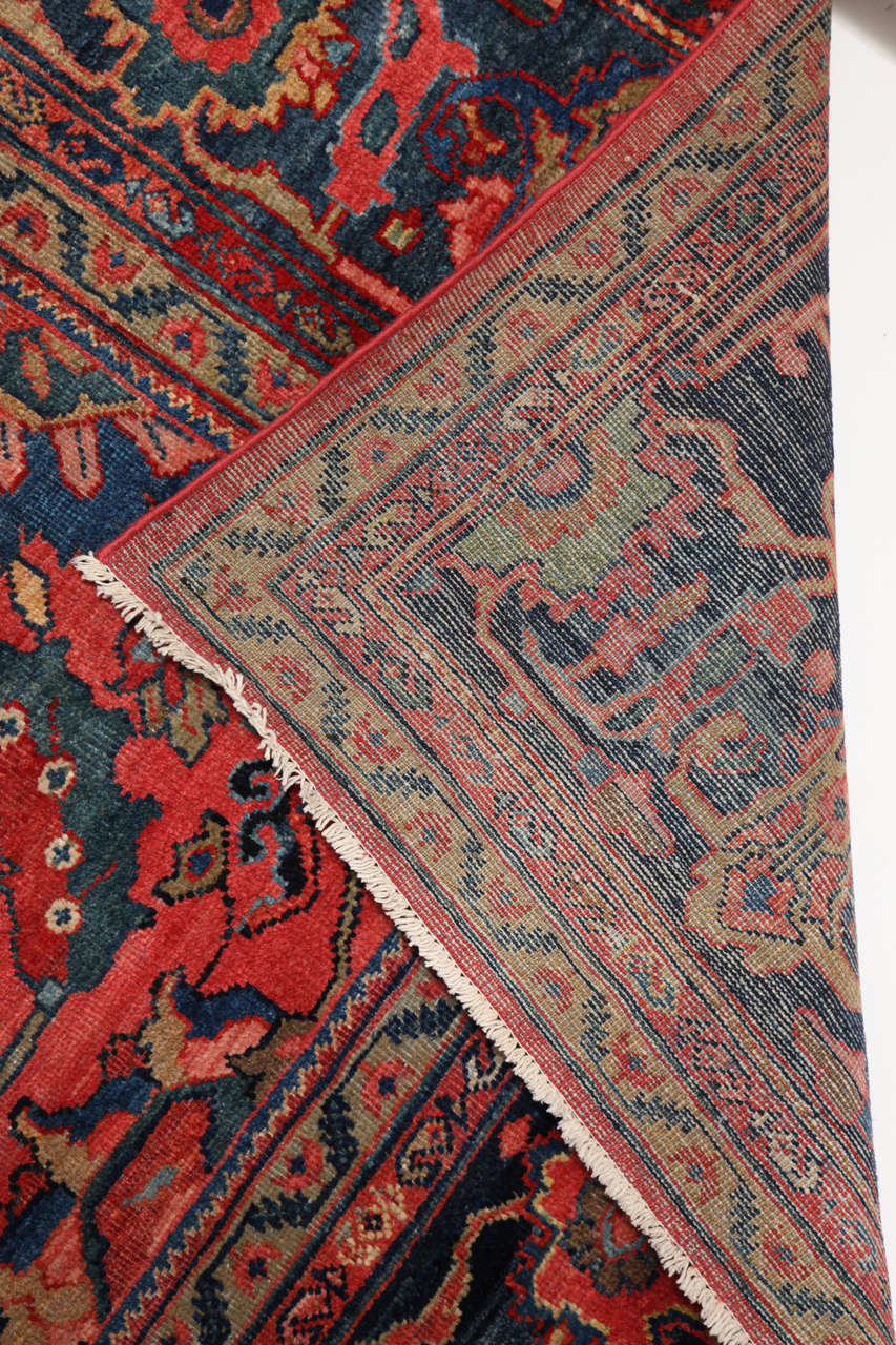 Antique 1910s Persian Lilihan Rug, Afshan Design, 9' x 12' For Sale 3
