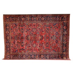 Antiker persischer Lilihan-Teppich, Afshan-Design, um 1910, Wolle, 9' x 12'