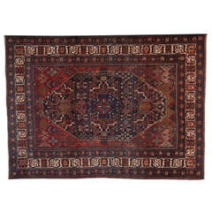 Persian Joshagan Khosroabad Carpet Circa 1900 in Handspun Wool and Vegetal Dyes 12