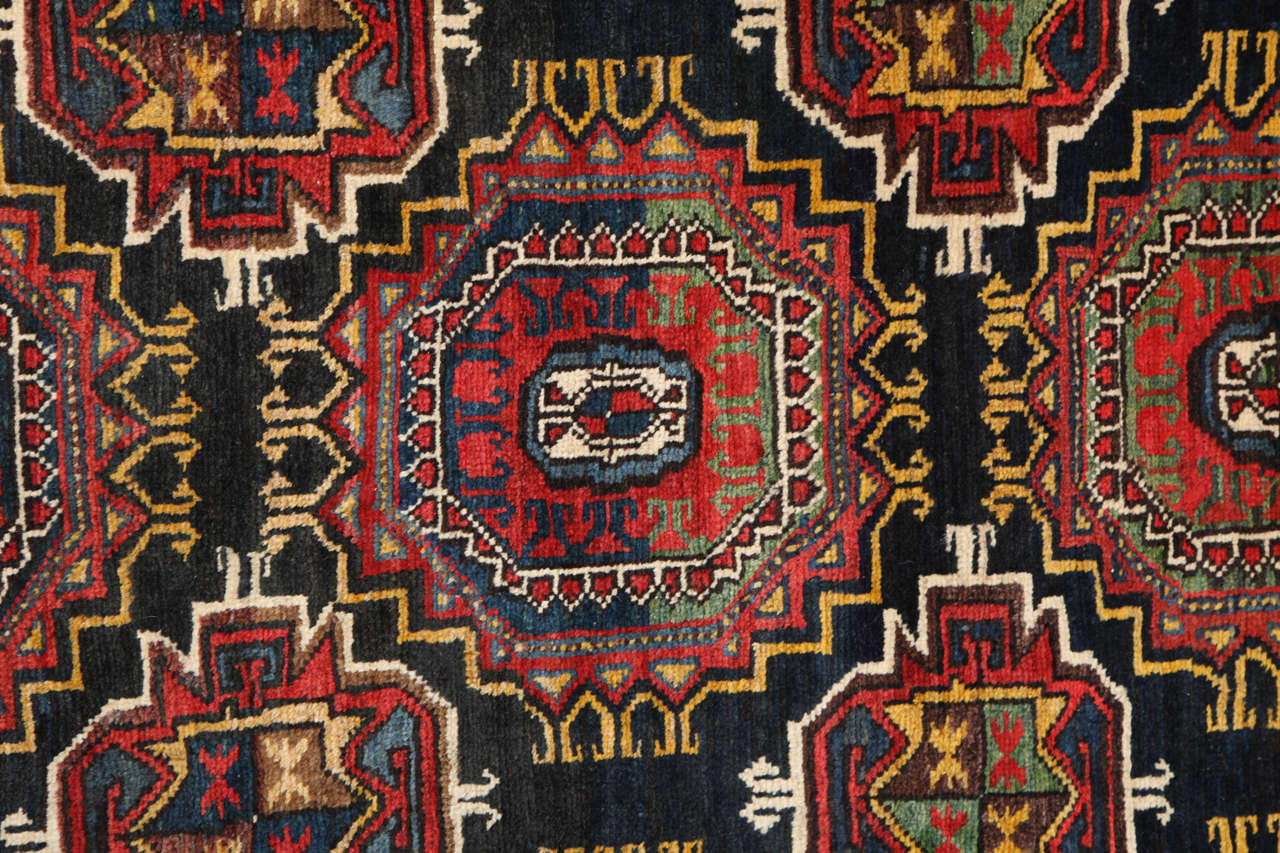Vegetable Dyed Antique 1890s Persian Amal Ziegler Bakhtiari Rug, Wool, 12' x 12' For Sale