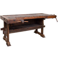 Used Oak Carpenter's Bench