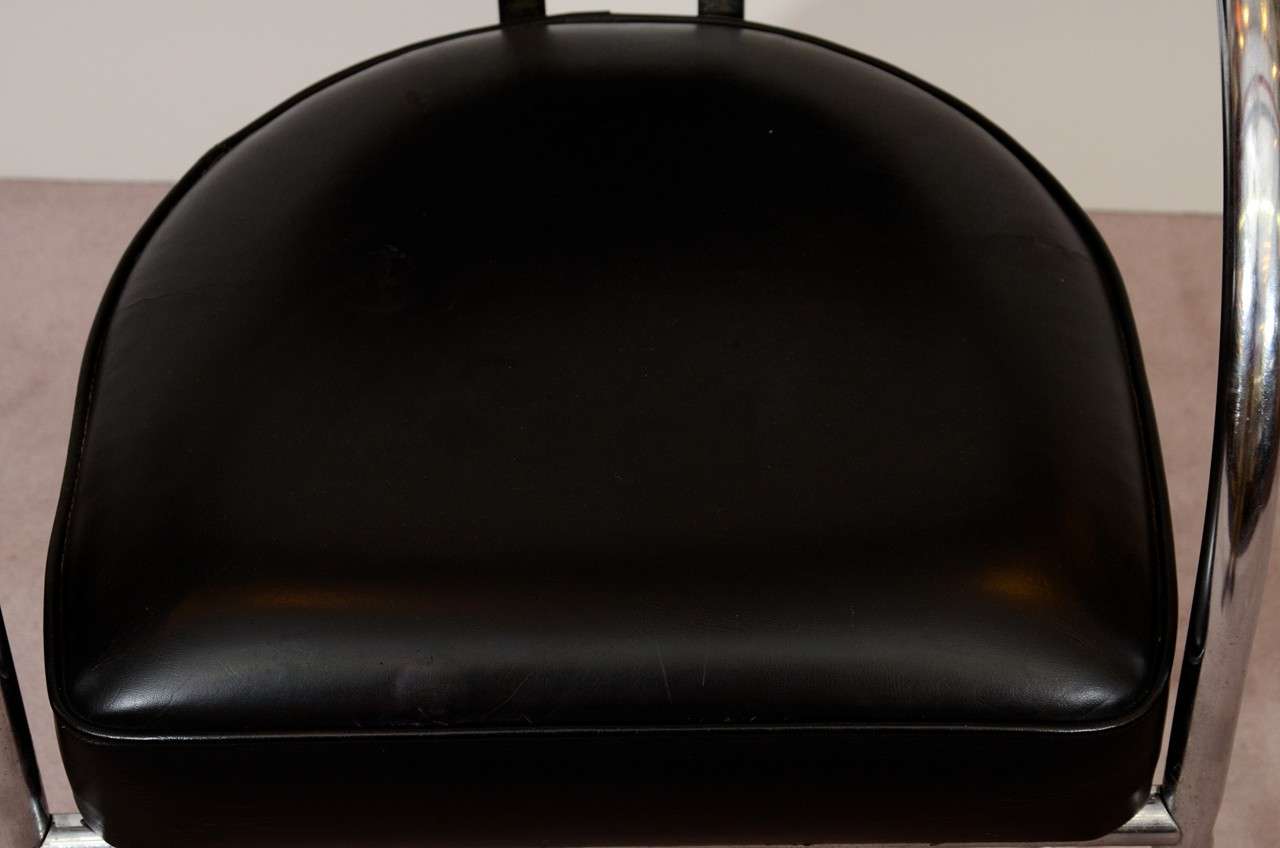 vinyl chrome chair