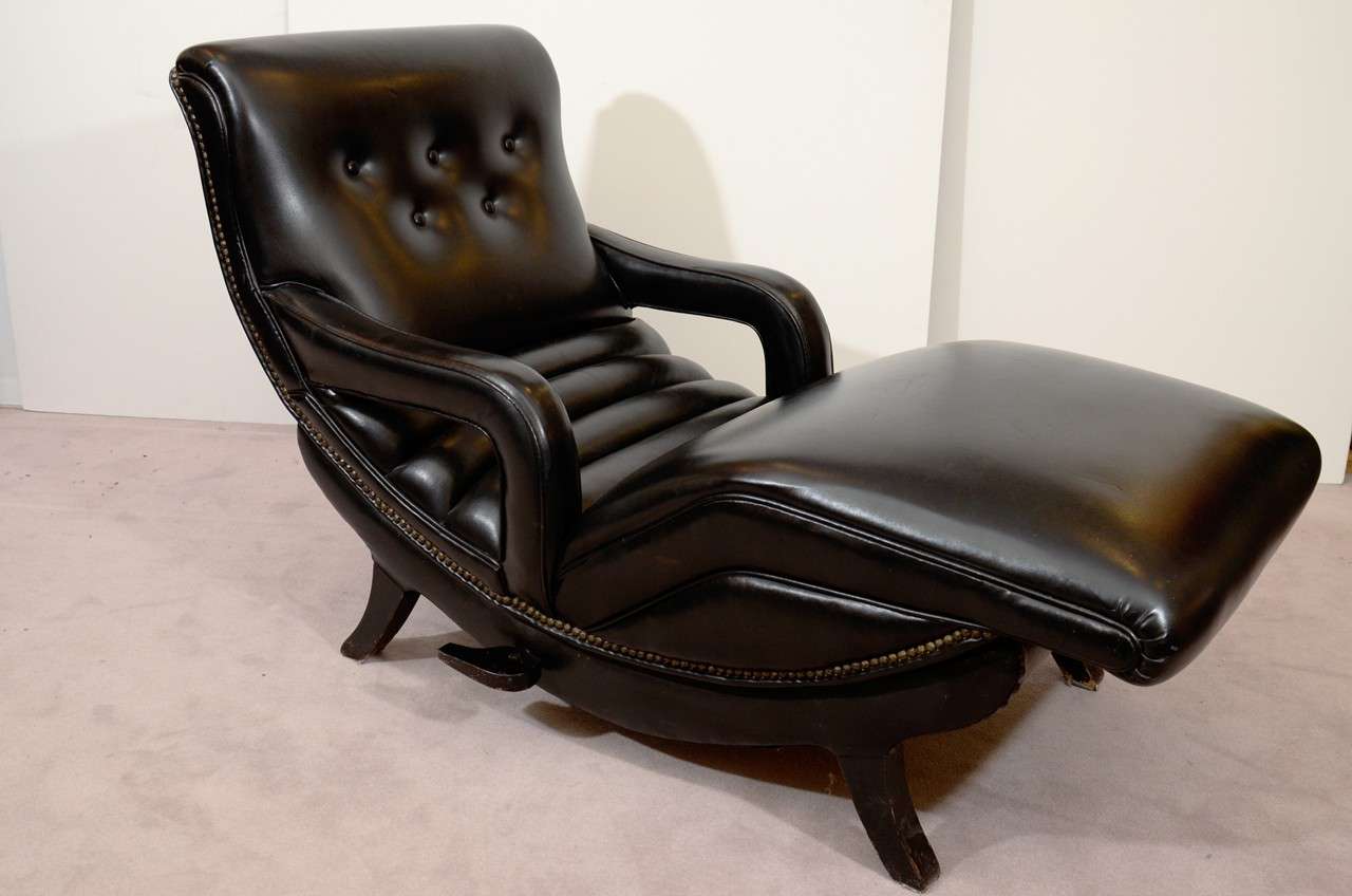 leather reclining chaise lounge