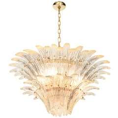 Mid Century Italian Murano Glass Chandelier by Barovier and Toso