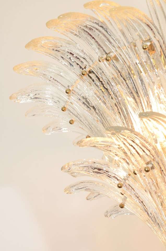 20th Century Mid Century Italian Murano Glass Chandelier by Barovier and Toso