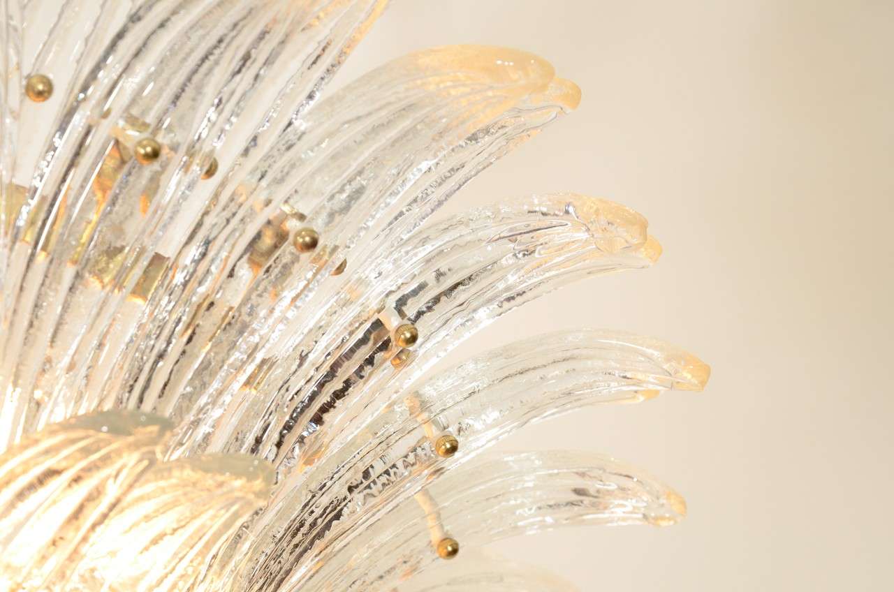 Mid Century Italian Murano Glass Chandelier by Barovier and Toso 1