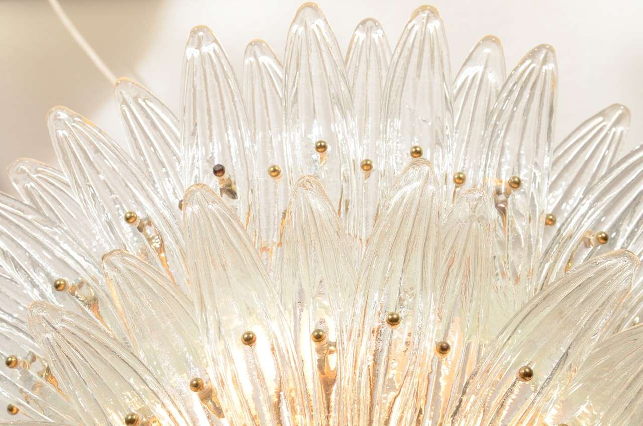 Mid Century Italian Murano Glass Chandelier by Barovier and Toso 5