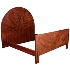 Large Art Deco Bed Frame in Rosewood