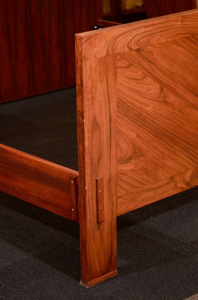 art deco wooden bed frame
