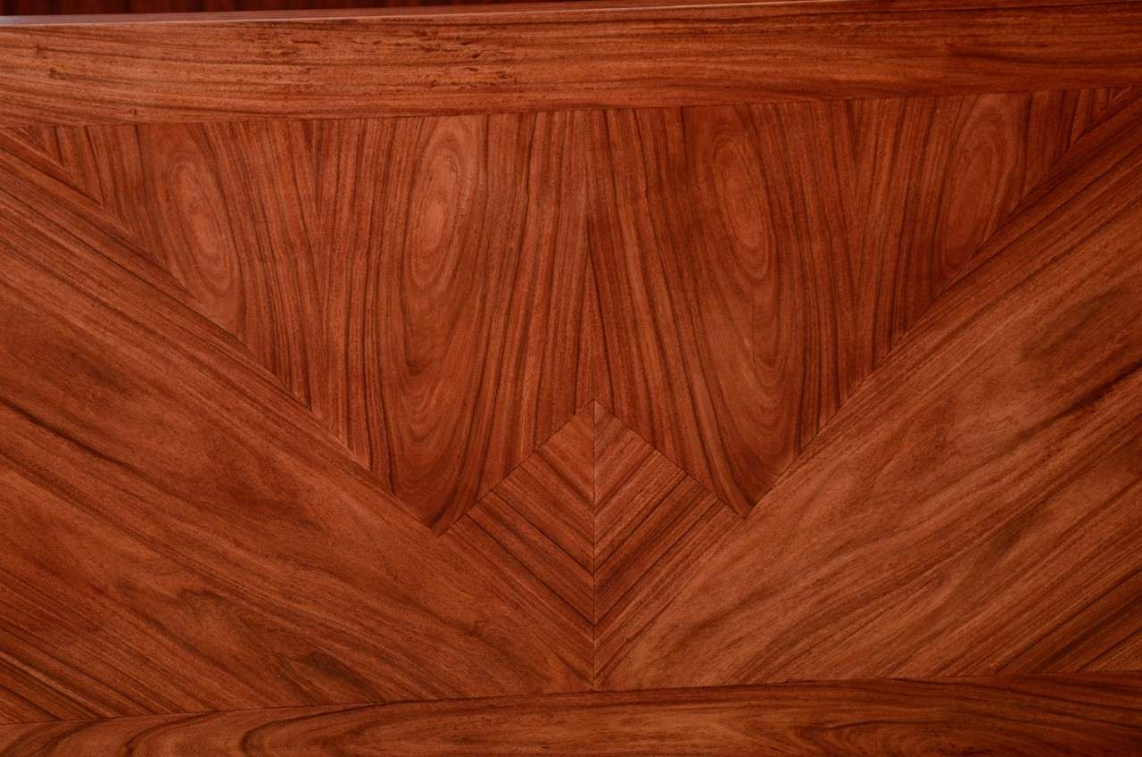 art deco wood bed frame