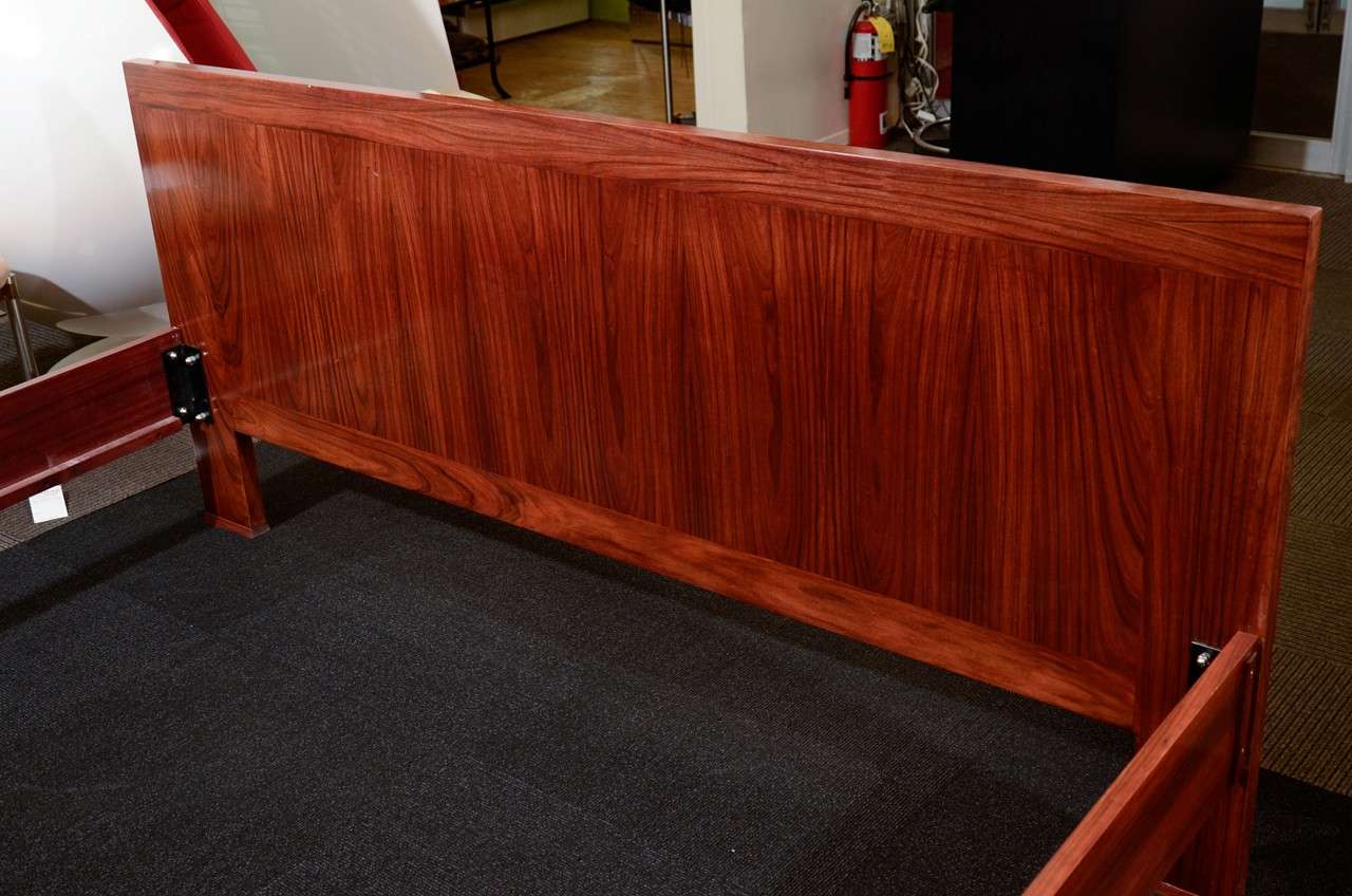 20th Century Large Art Deco Bed Frame in Rosewood