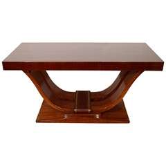 French Art Deco Rosewood Console Table by Dominique