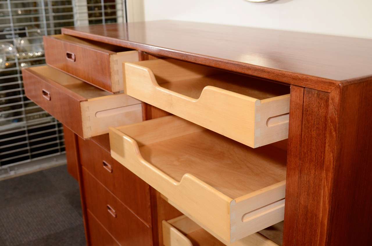 Tall Mid Century Dresser with Accordion Door at 1stDibs tall