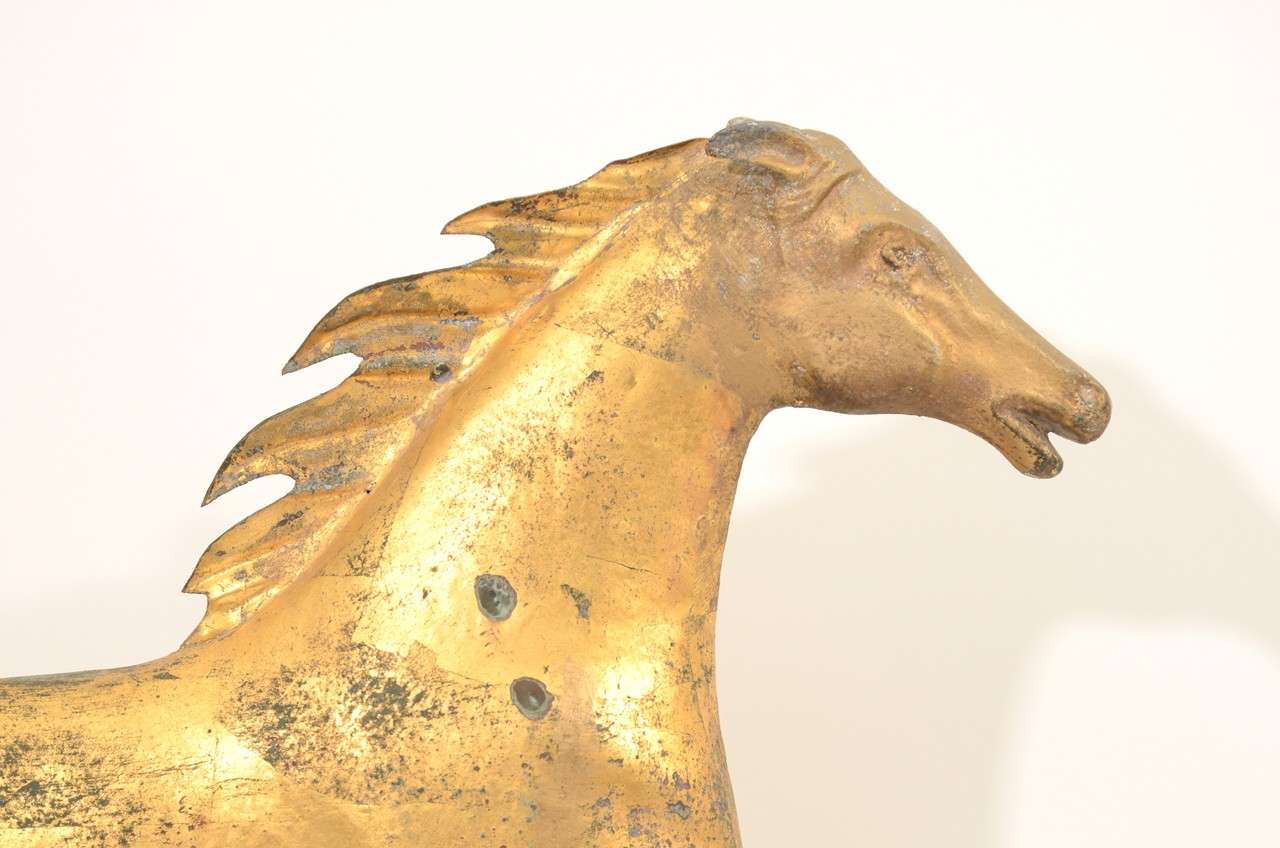 Antique 19th Century Gilt Copper Horse Weathervane at 1stDibs antique