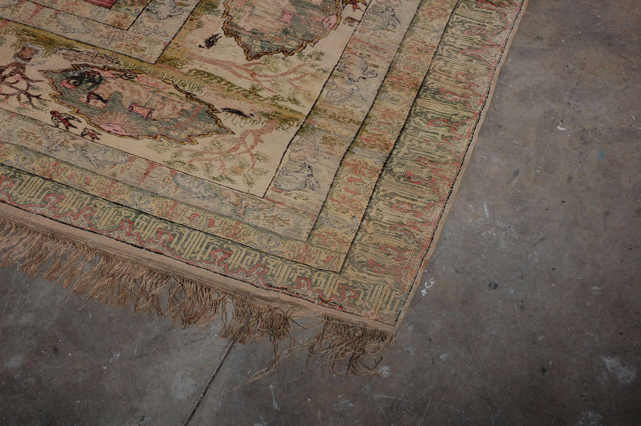 Hand-Knotted Antique Turkish Kysari For Sale