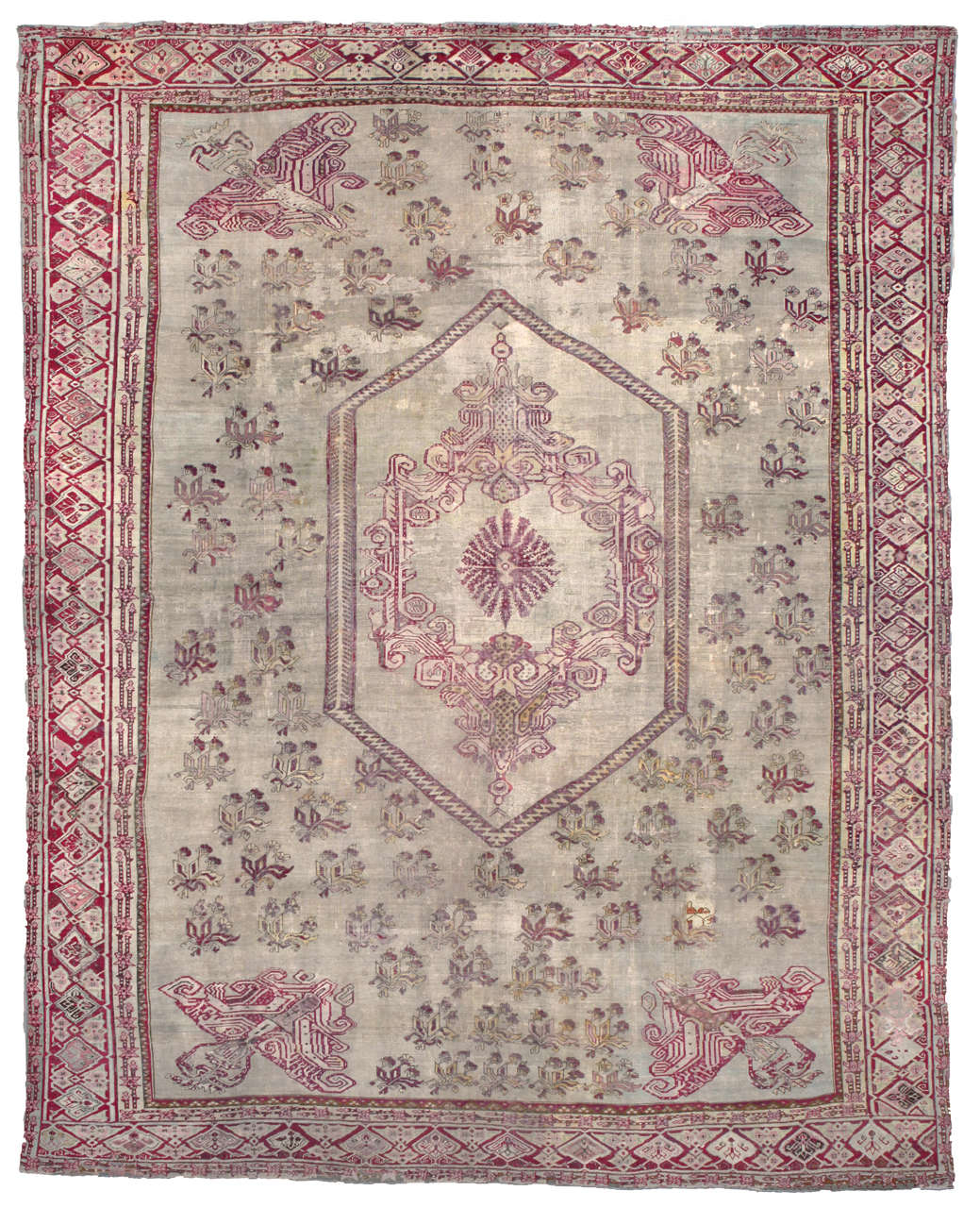 Antique Turkish Ghiordes Rug