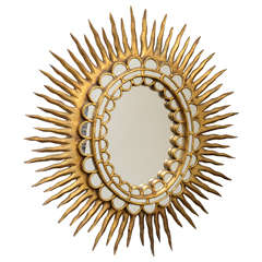 Superb European Sunburst Mirror