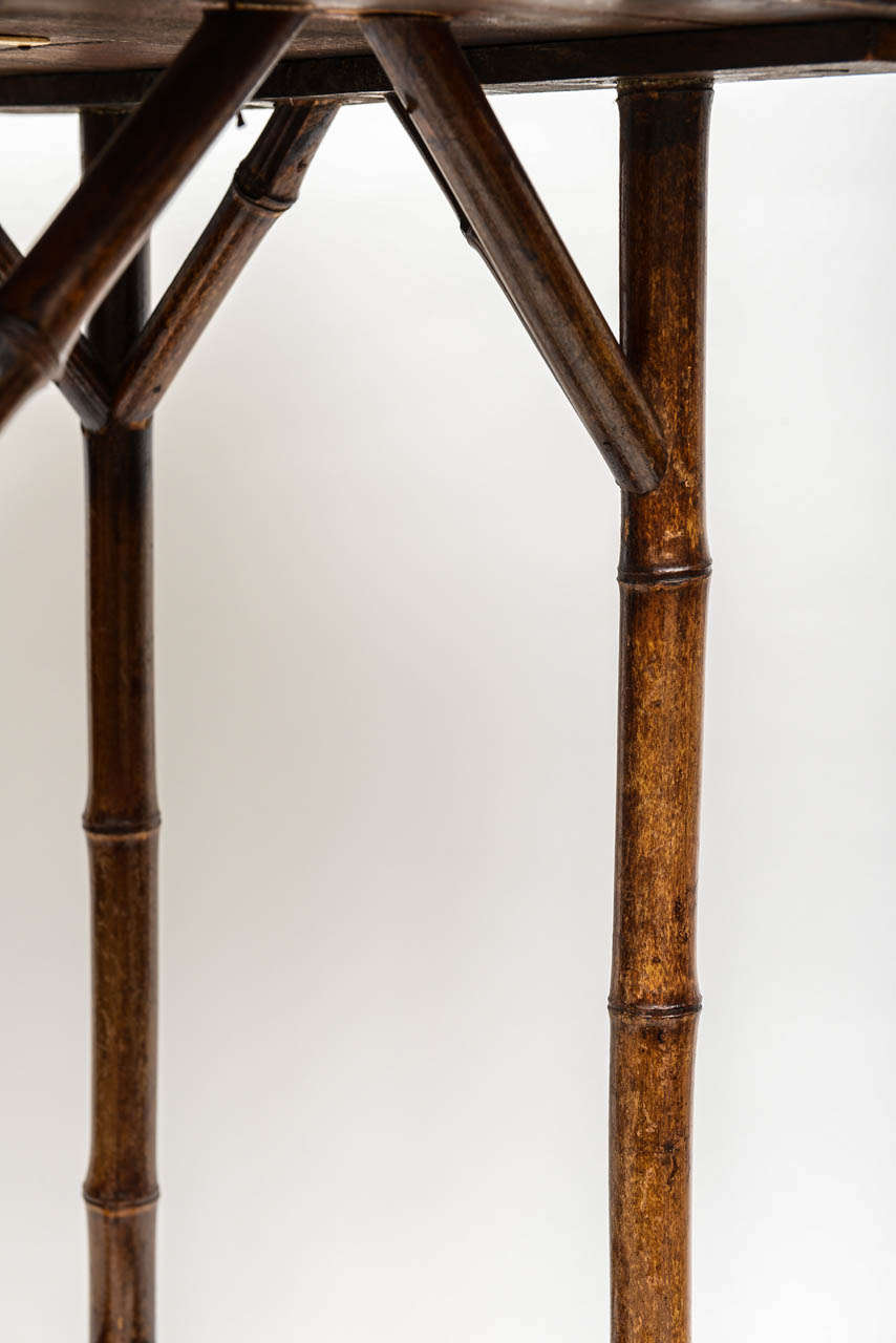 Very Unusual 19th c. English Bamboo Table 5