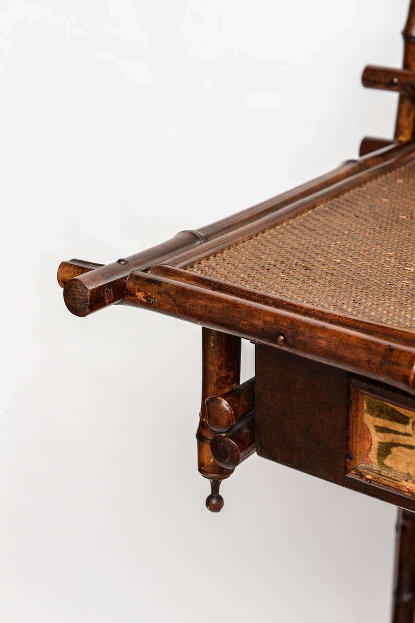 19th Century English Bamboo Vanity or Writing Desk 3