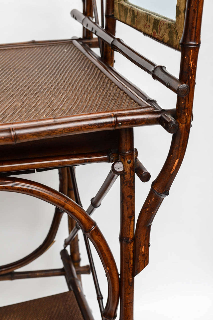 19th Century English Bamboo Vanity or Writing Desk 6