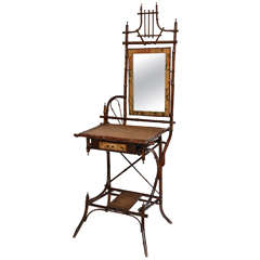 19th Century English Bamboo Vanity or Writing Desk