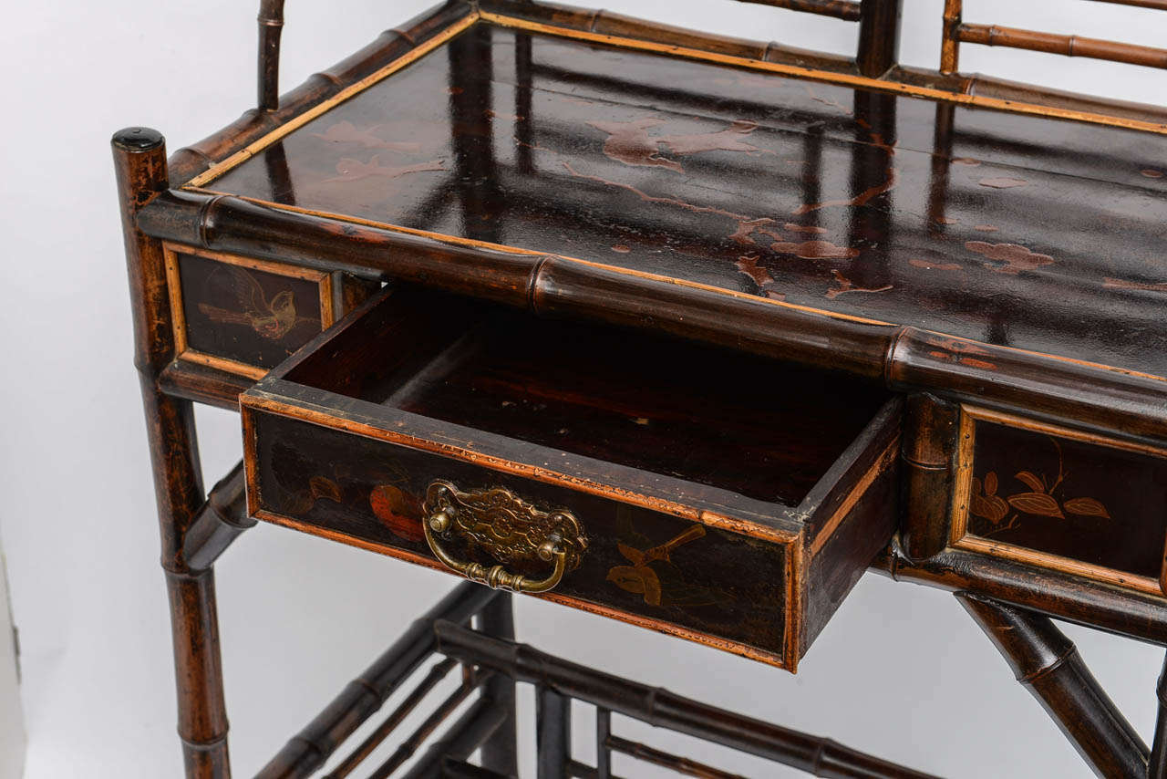 19th c. English Bamboo Desk 2