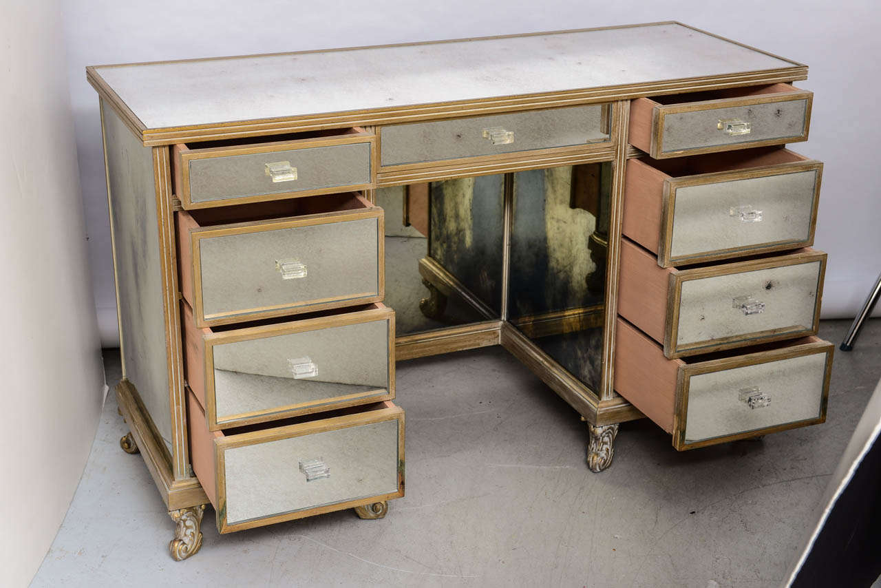 Circa 1940's Mirrored Desk/Vanity 2