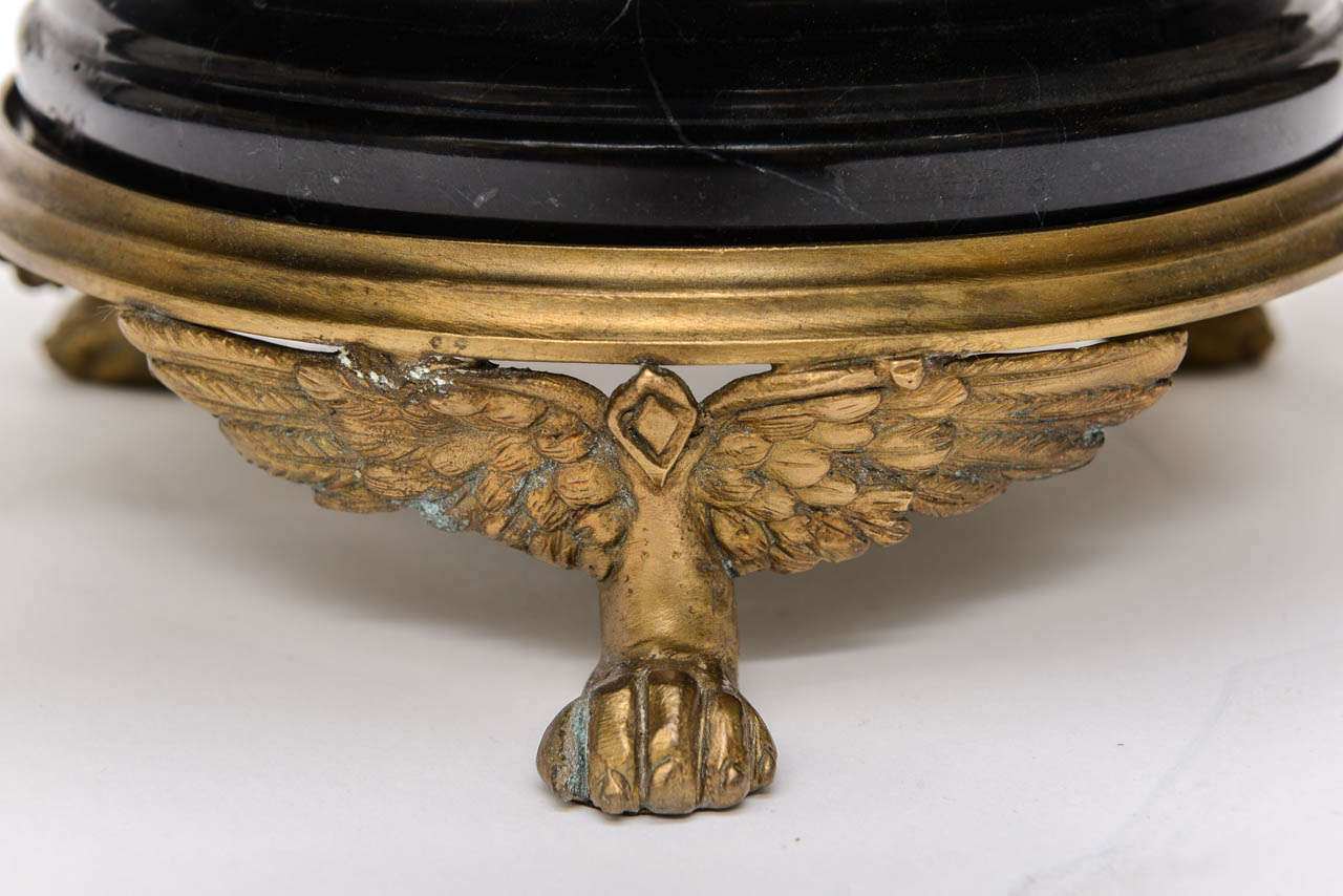 Bronze and Marble Swan Centerpiece 1