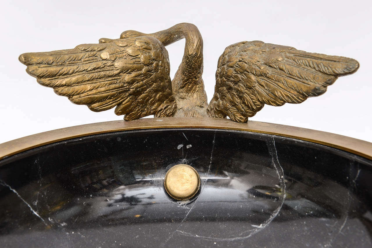 Bronze and Marble Swan Centerpiece 2
