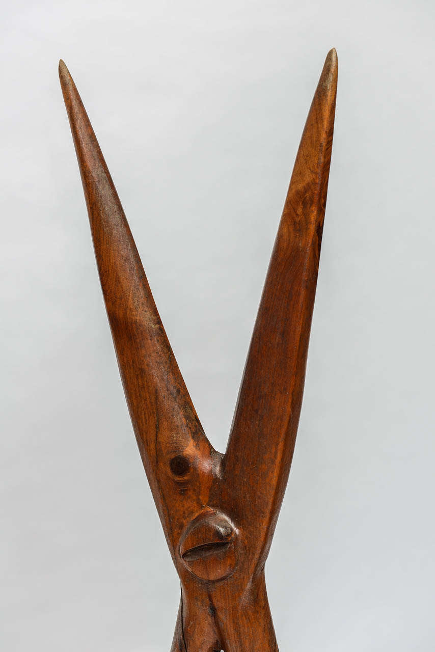 Giant Folk Art Carved Scissor & Comb 1