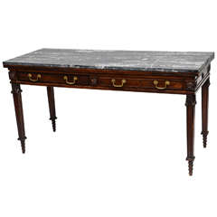 Antique 19th Century Desk with Marble Top