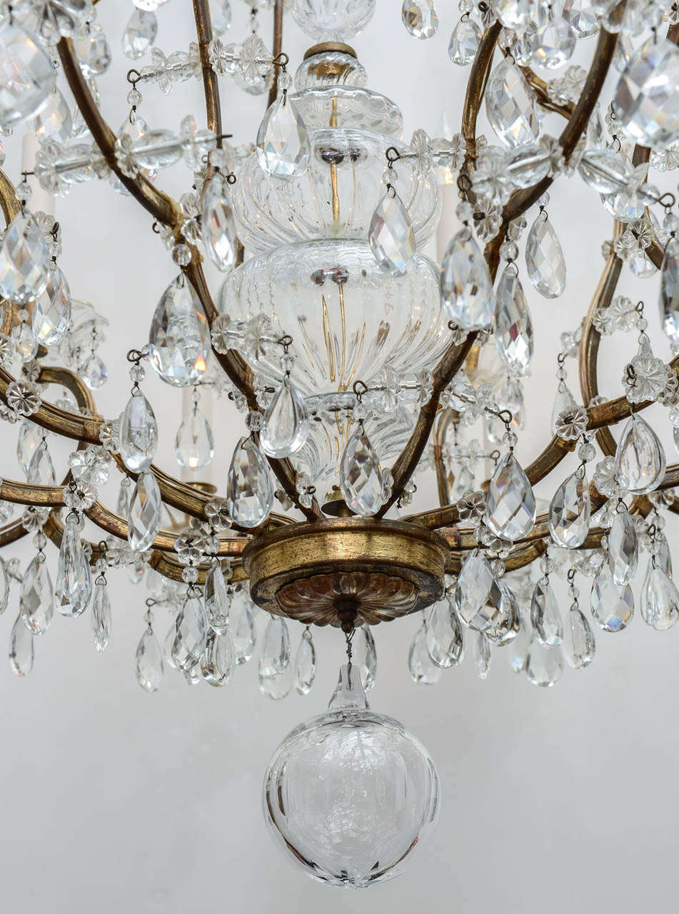 French Crystal Chandelier In Good Condition In West Palm Beach, FL