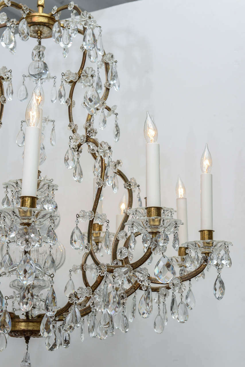 19th Century French Crystal Chandelier