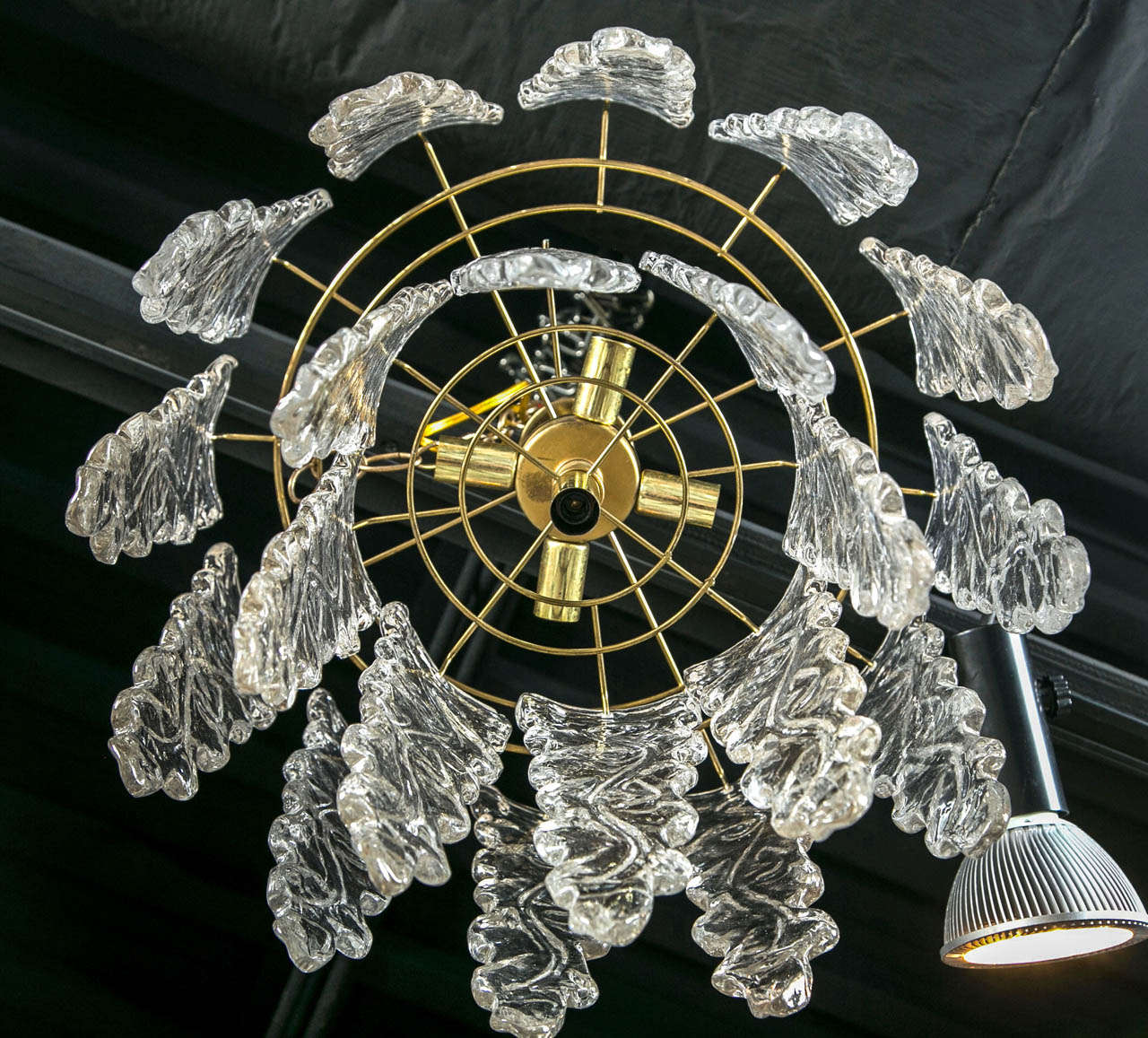 Murano Glass Chandelier, circa 1960s In Excellent Condition For Sale In Stamford, CT