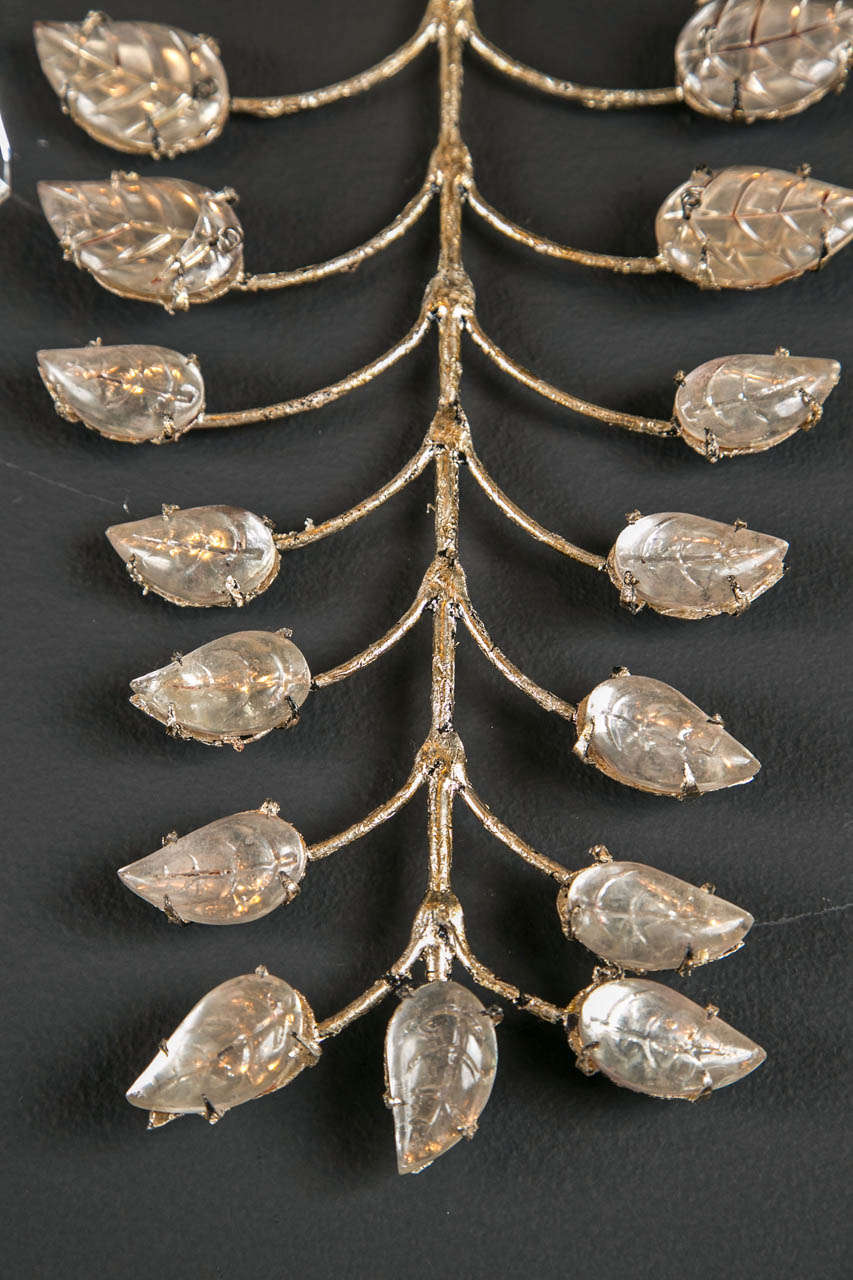 Mid-20th Century Set of Six 1930s French Crystal Sconces For Sale