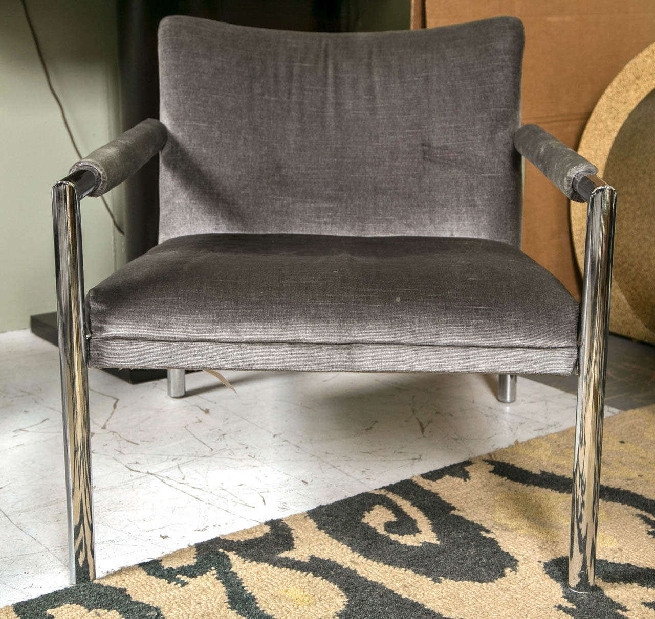 Par Of Mid Century Armchairs Attributed To Milo Baughman For Sale 1