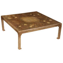 Max Kuehne Hand-Painted Square Low Table