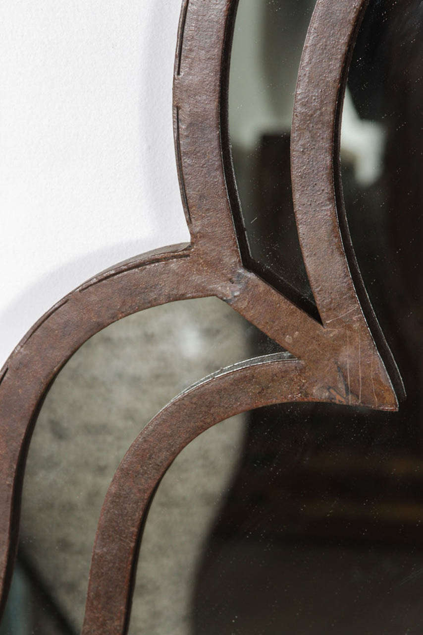 Hand-crafted Large Cast Iron Mirror 3