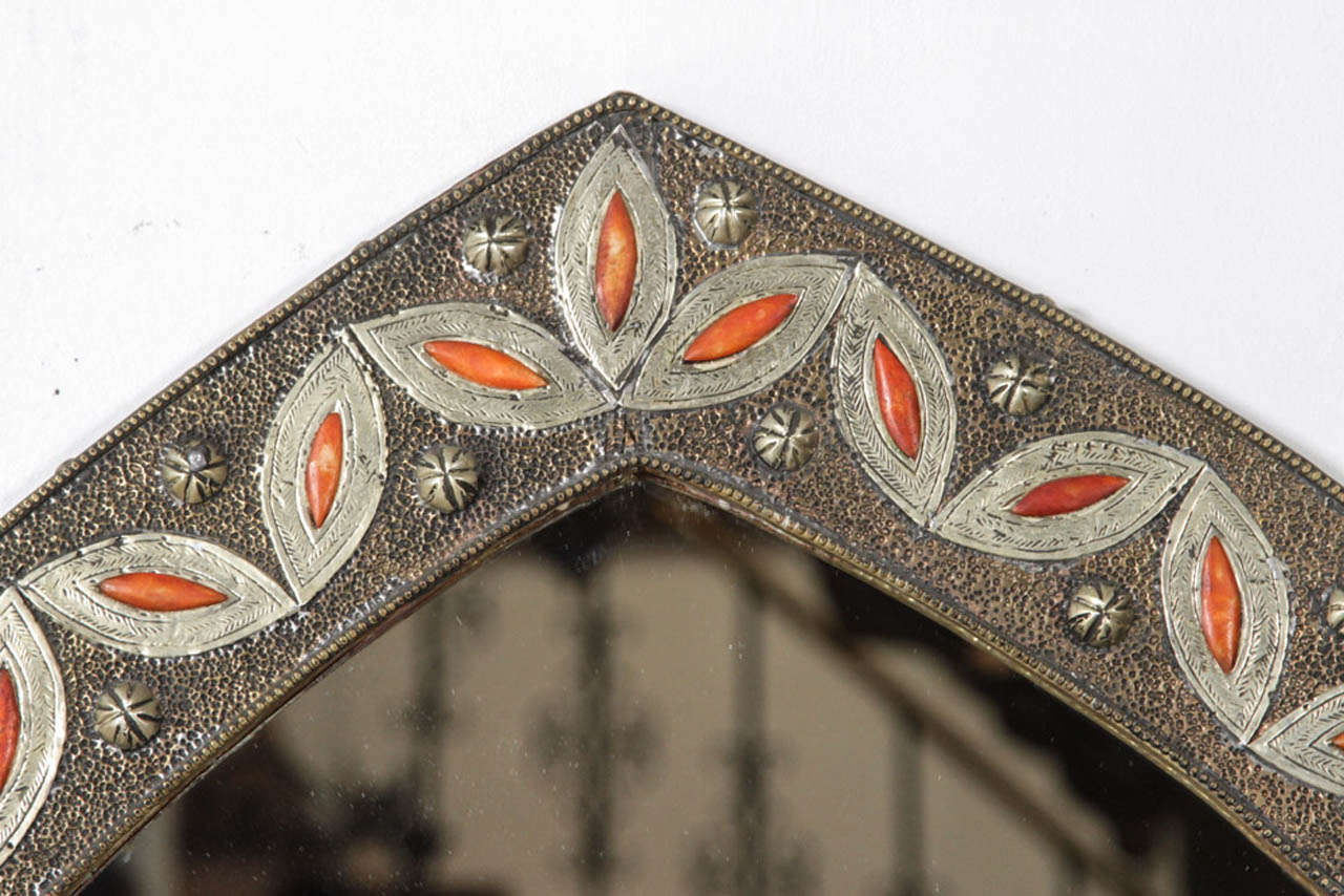 Moorish Moroccan Arch Mirror Inlaid.