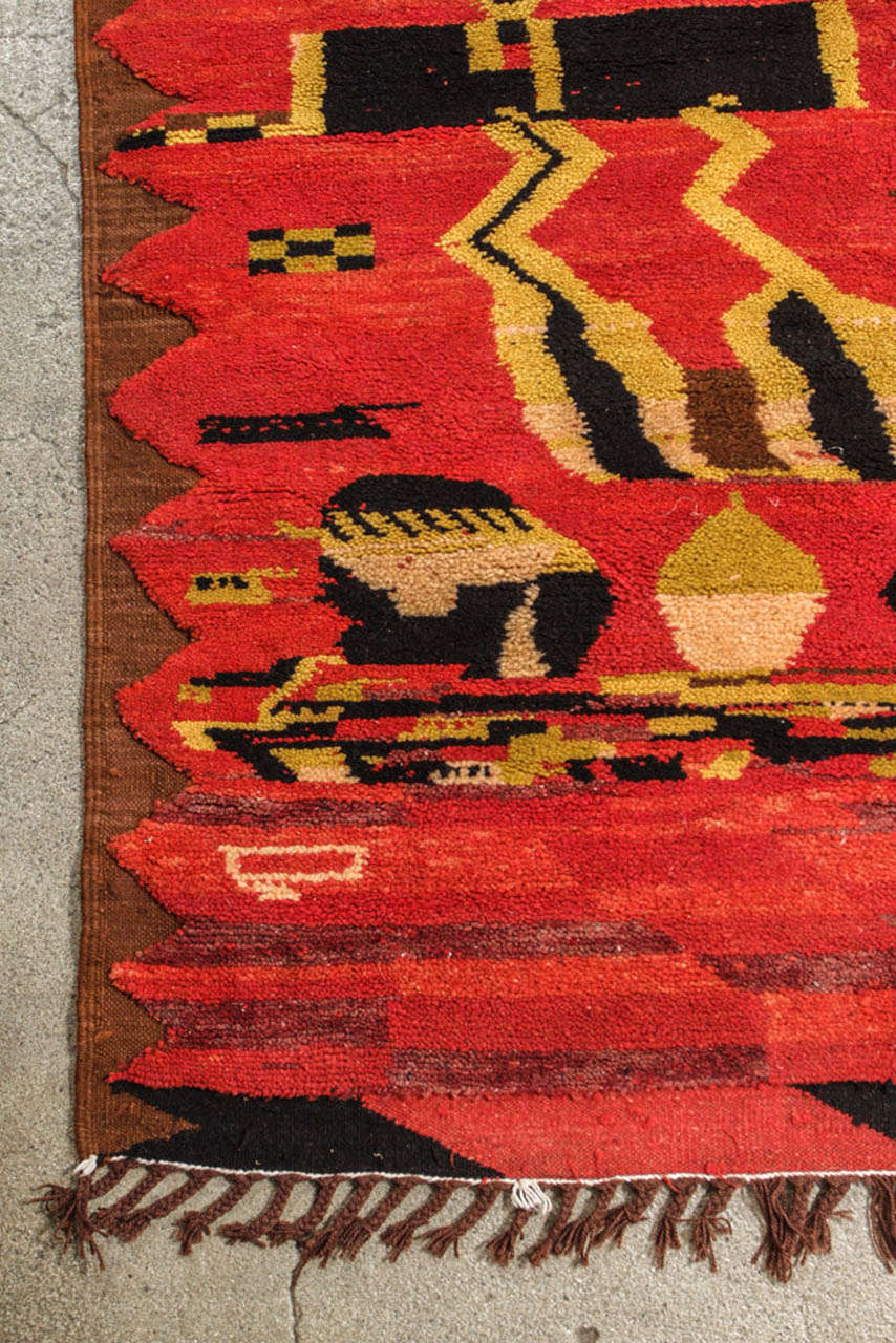 Late 20th Century Vintage Moroccan Tribal North African Rug