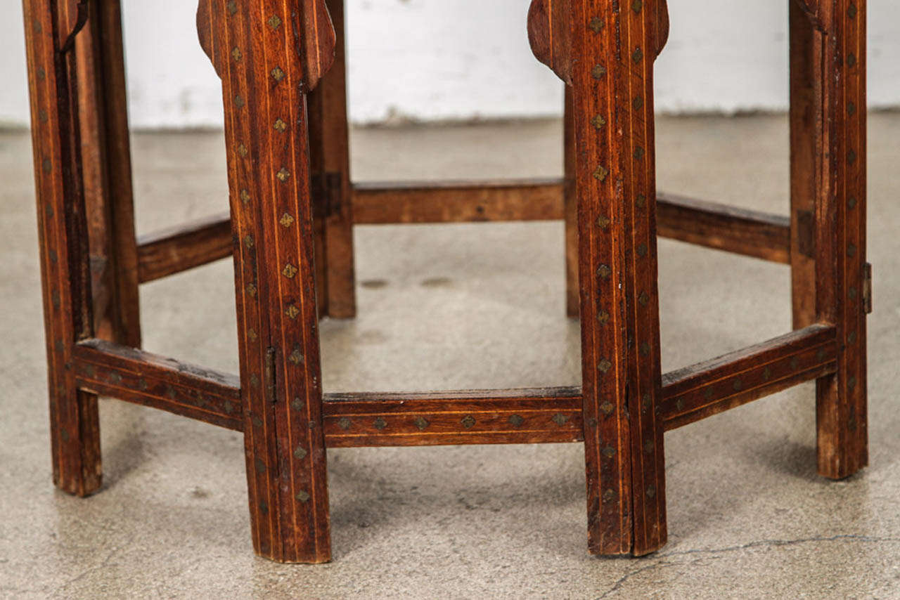 Anglo-Indian Anglo Indian Inlaid Octagonal Side Table