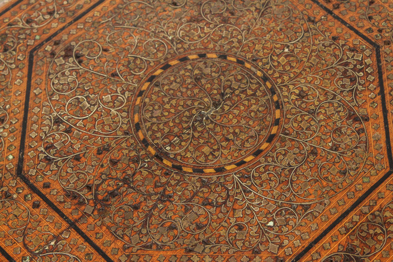 19th Century Anglo Indian Inlaid Octagonal Side Table